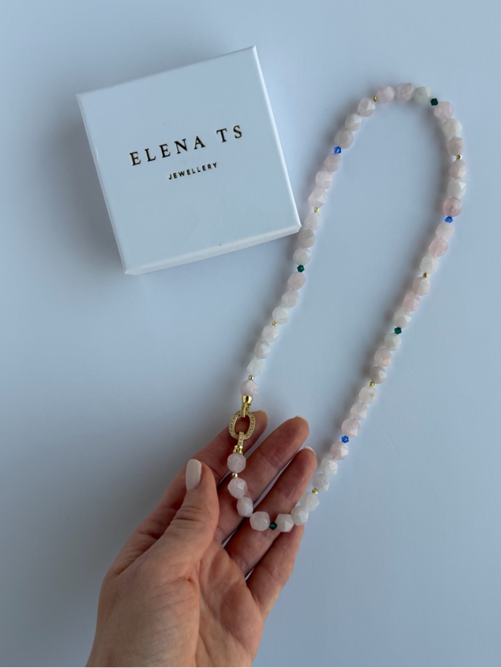 547 Rose Quartz Beaded Necklace